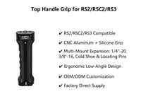 Poignée supérieure pour stabilisateur de cardan RS2 RSC2 RS3 en aluminium CNC avec grip en silicone, personnalisation du logo laser OEM