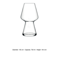 Verre saisonnier Col. Birrateque 75 cl Luigi Bormioli H 18,4 cm Ø 10,5 cm