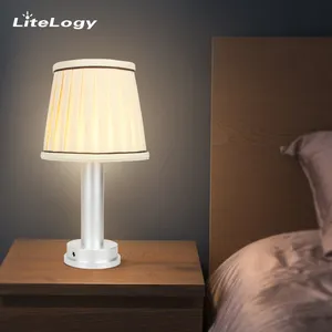 Table Lamp Desk Lamp Nordic Home Decor Alumin Base Table Lamp Cloth Lamp Shade Bedroom Hotel Bedside Desk Light Children Living Room Lamps