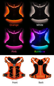 Tipo-C Rodada Fibra Óptica Brilhante Borda <span class=keywords><strong>Pet</strong></span> Harness Elegante <span class=keywords><strong>Pet</strong></span> Roupas com Design Original - Product Image 5