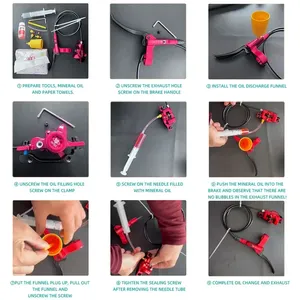 <span class=keywords><strong>Kit</strong></span> de Cambio de Aceite para <span class=keywords><strong>Frenos</strong></span> de Disco Hidráulicos de Bicicleta, Juego de Herramientas de Purga Compatible con <span class=keywords><strong>Shimano</strong></span>/SRAM/Magura para Carretera/<span class=keywords><strong>MTB</strong></span> - Product Image 6