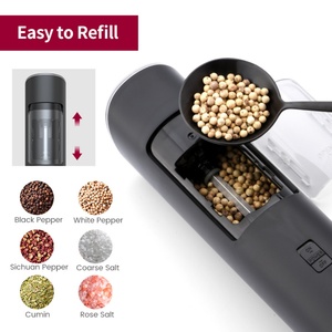 Custom Plastic Gravity Grinding Electric <b>Pepper</b> <b>Grinder</b> Battery Operated Electric Salt Mill with Gravity Function - Product Image 4