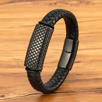 XILIANGFEIZI 2026 Nouveau Bracelet en Cuir et Acier Inoxydable Tendance Unique pour Hommes Accessoires Vente en Gros