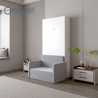 Studio Pliant Construction Forte Vertical Escamotable Lit Mural Simple Avec Canapé Armoire en Bois Vente en Gros