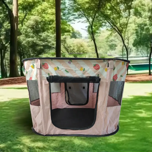 Recinto Portatile Personalizzabile per Animali Domestici in Plastica Oxford Ecologica con Vassoio in Plastica, Gabbia Morbida per Cani con Chiusura a Cerniera per Interni/Esterni - Product Image 1