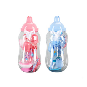 Ensemble de biberons pour bébé de haute qualité, rose et bleu, ensemble cadeau de biberons pour bébé en Chine avec tasse à biberon, jouets, bol, ensemble d'alimentation - Product Image 1