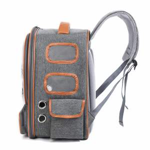 Custom Cat Backpack <b>Pet</b> <b>Carrier</b> Outdoor Travel Oxford Transparent Waterproof Zipper Closure Portable Eco-Friendly Bag - Product Image 2