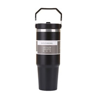Gobelet isotherme en acier inoxydable à double paroi de 20 oz avec paille, tasse à café avec paille, tasse sous vide en acier inoxydable