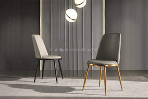 Sillas de Comedor Modernas de Lujo, Duraderas, Tapizadas en Cuero, Patas de Metal, Ajustables/Extensibles, Color Personalizado, Muebles para Comedor, Hogar - Product Image 6