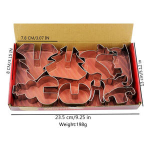 Juego de 8 Cortadores de Galletas de Acero Inoxidable para Hornear, Moldes para Galletas Navideñas, Herramientas para Hornear, Moldes para Galletas DIY - Product Image 3