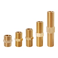 Raccord en laiton fileté double mâle 1/2 pouce, connecteur d'extension pour robinet de salle de bain, adaptateur en cuivre pour raccordement de l'eau de douche