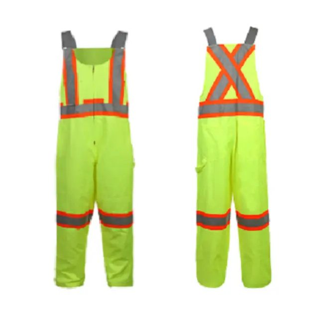 Pantalones de babero de ropa de trabajo reflectantes de Seguridad de Tráfico reflectantes de alta visibilidad