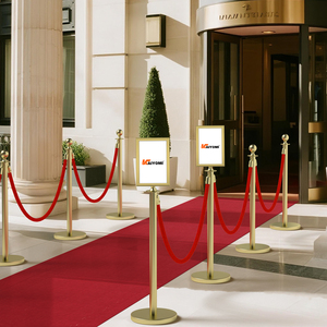 Nouveaux poteaux de signalisation créatifs A3, A4, cordes et poteaux de tapis rouge, porte-panneaux double face pour la gestion de foules, poteaux de signalisation - Product Image 5