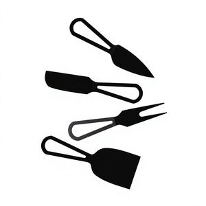 Stainless Steel Matt Black Eco-Friendly Cheese <b>Knife</b> Set Butter Cheese Slicer Drop Design Handle Dishwasher <b>Safe</b> Modern Luxury - Product Image 1
