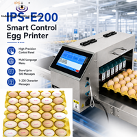 Codeur à jet d'encre thermique IPS-E200 de qualité alimentaire, imprimante à jet d'encre pour œufs, 6 têtes, USB, WiFi, pour l'impression de logo, de date et de code 2D sur les œufs