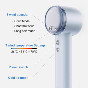 Secador de Pelo Iónico Profesional de Alta Velocidad con Juego de Boquillas, 1600W, Bajo Ruido, para Uso en Hoteles, para Niños y Adultos - Product Image 5