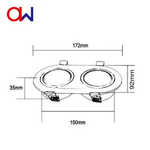 2026 Hot-selling GU10 MR16 Recessed Mounted <b>Frame</b> Housing LED Spotlights Accessory Anti-glare Recessed <b>Frame</b> - Product Image 2