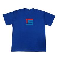 T-shirts personnalisés en polyester bleu à col rond avec logo national Sénégal