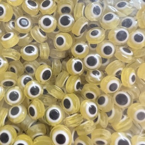 Turkish Evil Eye <b>Beads</b> Flat Round <b>Plastic</b> Resin Jewelry Making Accessories For Bracelets Necklaces Earrings 6mm - Product Image 2