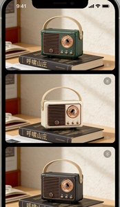 ลำโพงบลูทูธสไตล์วินเทจเรโทรสำหรับโฮมเธียเตอร์ พร้อมระบบชาร์จไร้สายและเสียงสเตอริโอวิดีโอ 3 มิติ วิทยุไร้สาย และดีไซน์แบบพกพา - Product Image 6