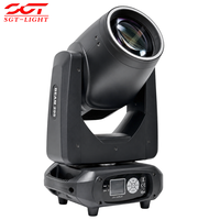 Mini projecteur à tête mobile 295W, angle de 2,1-3,2 degrés, ouverture de 128 mm, 24 canaux DMX512, double prisme, effet de brouillard, AC110-240V pour scène