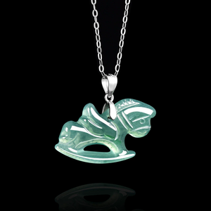 Pendentif cheval en jade bleu véritable naturel, en argent S925 serti de jade de qualité glace, pour femme, en cadeau - Product Image 3