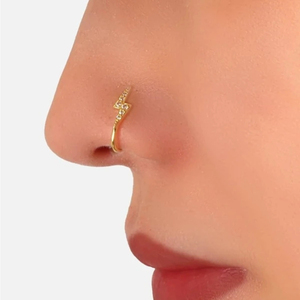 CANNER Nuevos Anillos de Nariz en Forma de U con Circonitas, Joyería sin Perforación para Mujer - Product Image 6
