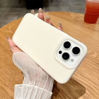 Coque de téléphone en silicone mat souple + PC, protection double couche avec protection de caméra surélevée pour iPhone 17/17 Air/17 Pro