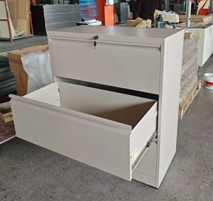 <b>White</b> 3 Drawer Steel Filing <b>Cabinet</b> Lockable Minimalist Office Furniture for Home Office <b>Storage</b> - Product Image 6