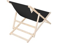 Prix usine en bois lune chaise de plage chaise longue pliable Oxford tissu 120kg capacité jardin mobilier d'extérieur