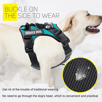 Service tactique réglable Respirant Mesh Réfléchissant Doux Oxford Chien Harnais Fabricants