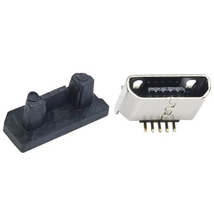 5 pièces Prise de soudure verticale - Prise <span class=keywords><strong>MICRO</strong></span> <span class=keywords><strong>USB</strong></span> Mike MK5P 180 degrés, port <span class=keywords><strong>femelle</strong></span> SMT, insertion droite avec broche de positionnement - Product Image 3
