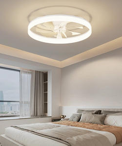 Ventilateur de plafond moderne à 7 pales, montage encastré, 6 vitesses, lumière LED à intensité variable, température de couleur réglable, moteur CC, télécommande, contrôle par application, faible bruit - Product Image 6