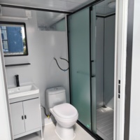 Unité de salle de bain préfabriquée, toilettes portables, cabine de douche mobile, design moderne, cabine de douche modulaire de luxe intégrée