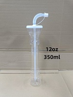 Nouveauté 2026 : Gobelets en plastique PET de 12oz et 16oz avec couvercle torsadé, motif tête d'animal et paille, personnalisables avec logo, pour fêtes, bars et enfants