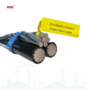Cable de Aluminio KAODEE ABC con Aislamiento XLPE, PE, LDPE, PVC para Instalación Aérea, Trifásico, Cuádruple, 50mm OEM, ABC 0.6/ OEM - Product Image 1
