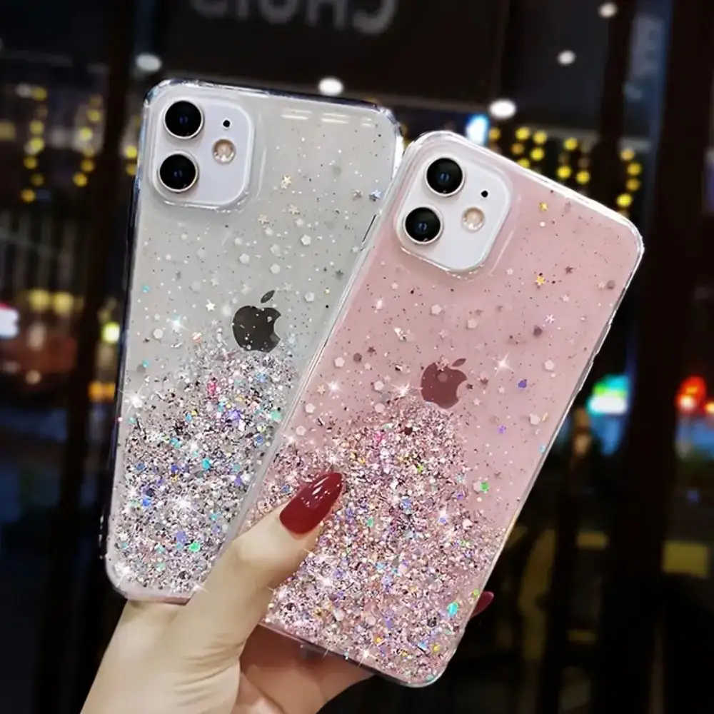 Luxury Design Glitter Bling Clear Soft Silicone Case Cover For Apple IPhone 11 12 13 14 Pro Max