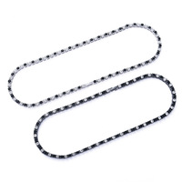 Collier en alliage style Hip Hop, chaîne tennis INS, lignes géométriques multi-formes