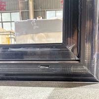 Schwarzes Aluminium-Doppelschiebefenster 70mm Profil mit Thermischer Trennung und Glas - Energieeffizientes Fenster OEM Maßanfertigung für Gebäude