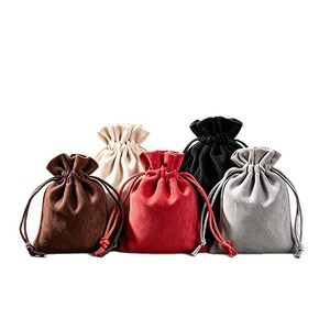 Sac à poussière en velours de luxe avec cordon de serrage, logo personnalisé imprimé, pochette de rangement en flanelle douce, housse de protection pour accessoires de sac à main - Product Image 5