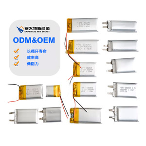 Batería de polímero de litio 502030 de 250 mAh y 3,7 V en paquete flexible para electrónica de consumo - Product Image 1