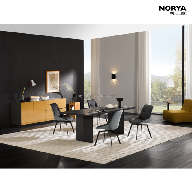 NORYA Modern Nordic Minimalist Oak Solid Wood Rectangular Dining Table for Home & Hotel Use 8 Seater Dining Room Furniture