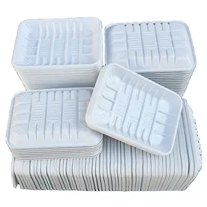 OEM ODM Eco-friendly Plastic Food Tray Custom Supermarket Meat Pre Disposable Packaging Vegetable Fruit Plate Tray