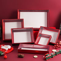 Festival joyeux noël mère saint valentin doux biscuit biscuit chocolat pâtisserie emballage boîte-cadeau avec fenêtre