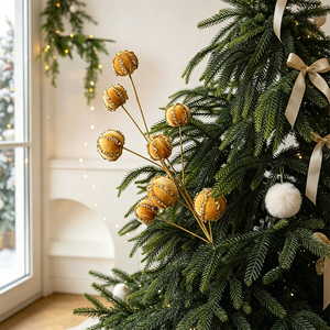 Décorations <span class=keywords><strong>de</strong></span> Noël vertes, rouges et jaunes pour l'arbre <span class=keywords><strong>de</strong></span> Noël, en forme <span class=keywords><strong>de</strong></span> <span class=keywords><strong>boule</strong></span>, <span class=keywords><strong>de</strong></span> haute qualité, décorations <span class=keywords><strong>de</strong></span> Noël - Product Image 3