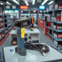 Lector de Códigos de Barras USB con Cable J17DP 1D 2D de Bajo Precio de la Marca GUOTAO, Escáner de Códigos de Barras Portátil para Supermercado