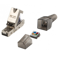 Enchufe sin herramientas blindado Cat6 Rj45 Stp Keystone Jack Enchufe modular Modulare RJ45 Cat.6A Schermato sin herramientas