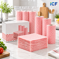 Rouleau de nettoyage de cuisine en tissu non tissé à séchage rapide, lingettes sèches réutilisables pour ustensiles de cuisine et nettoyage de restaurants
