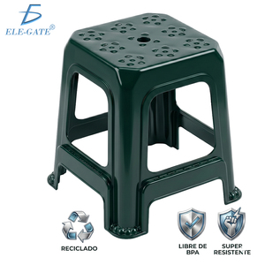 Ele-Gate <b>Plastic</b> <b>Stool</b> Green BPA-Free Recycled Super Resistant Indoor Outdoor Use - Product Image 1