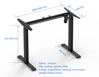 Set de Table réglable en hauteur, siège de bureau de bonne qualité, avec cadre, électrique, rehausseur, pour espace de travail